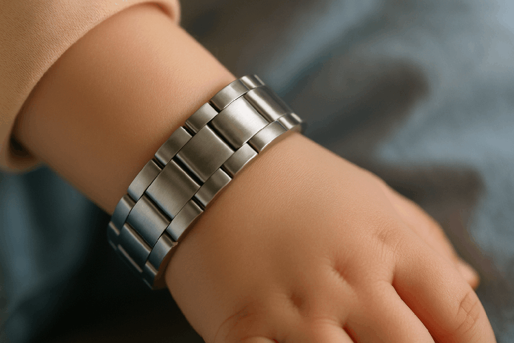 Stainless steel jewelry designed for kids with sensitive skin